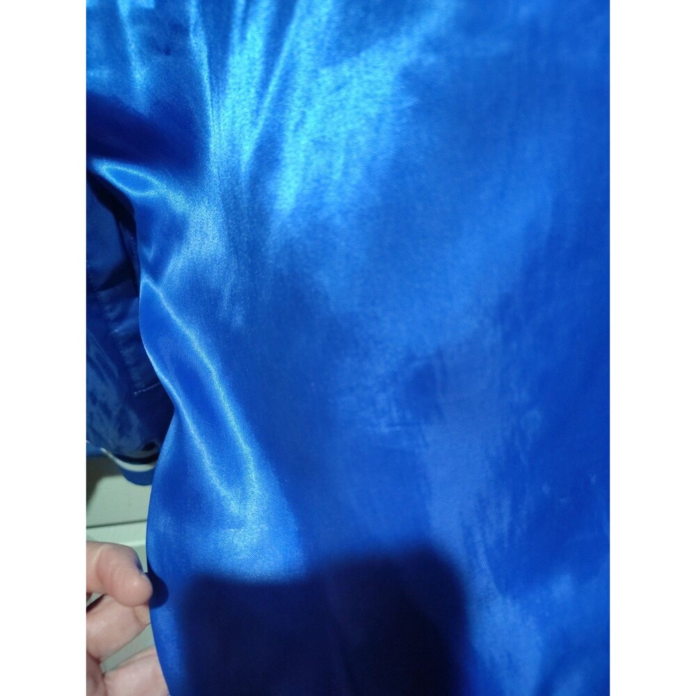 Vintage 80s Auburn Sportswear Varsity Bomber Nylon Satin Jacket Mens 3XL Blue - Picture 7 of 14